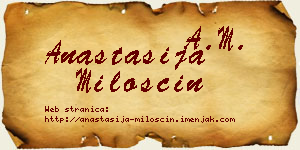 Anastasija Miloščin vizit kartica